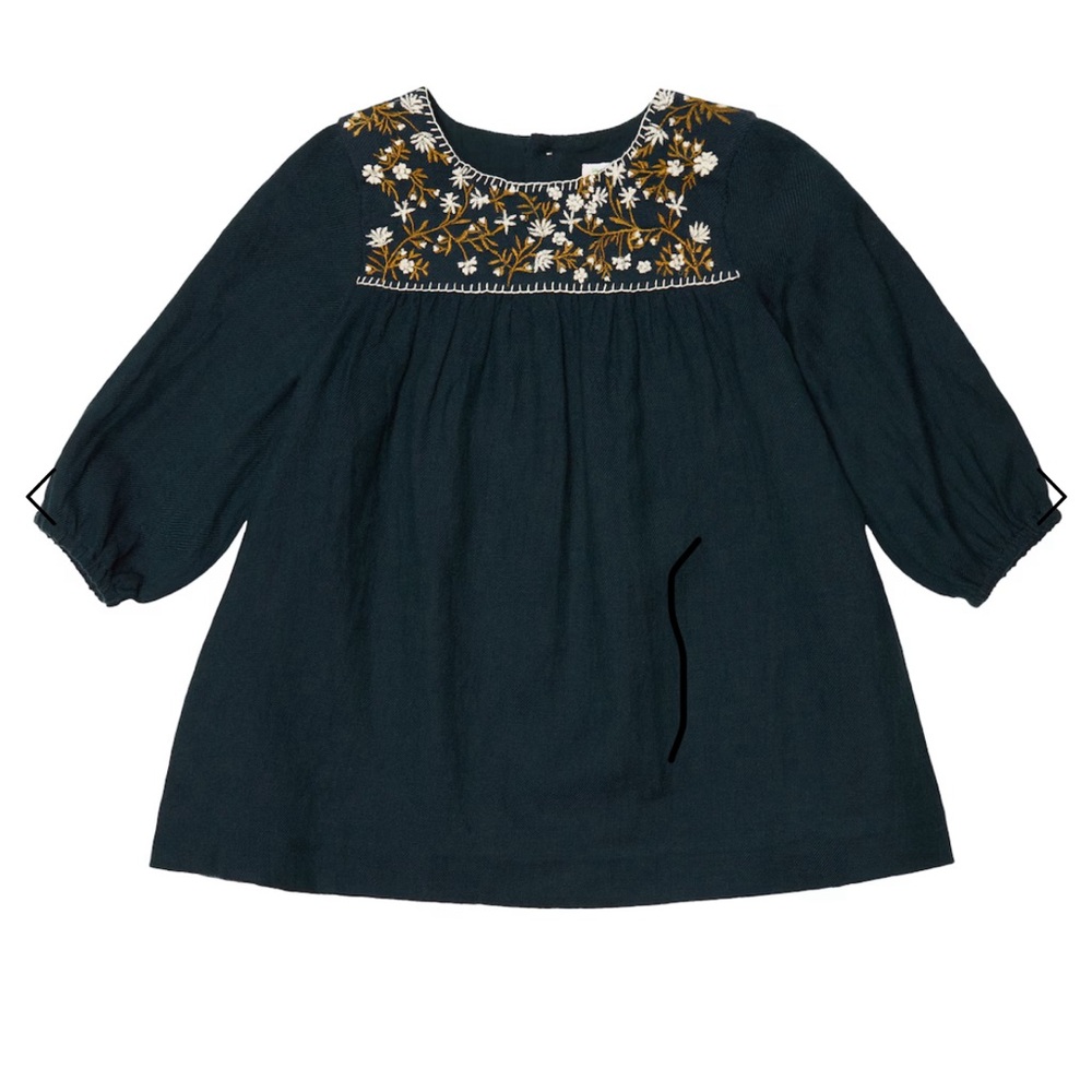 Bonpoint Dipiki Embroidered Dress 3T